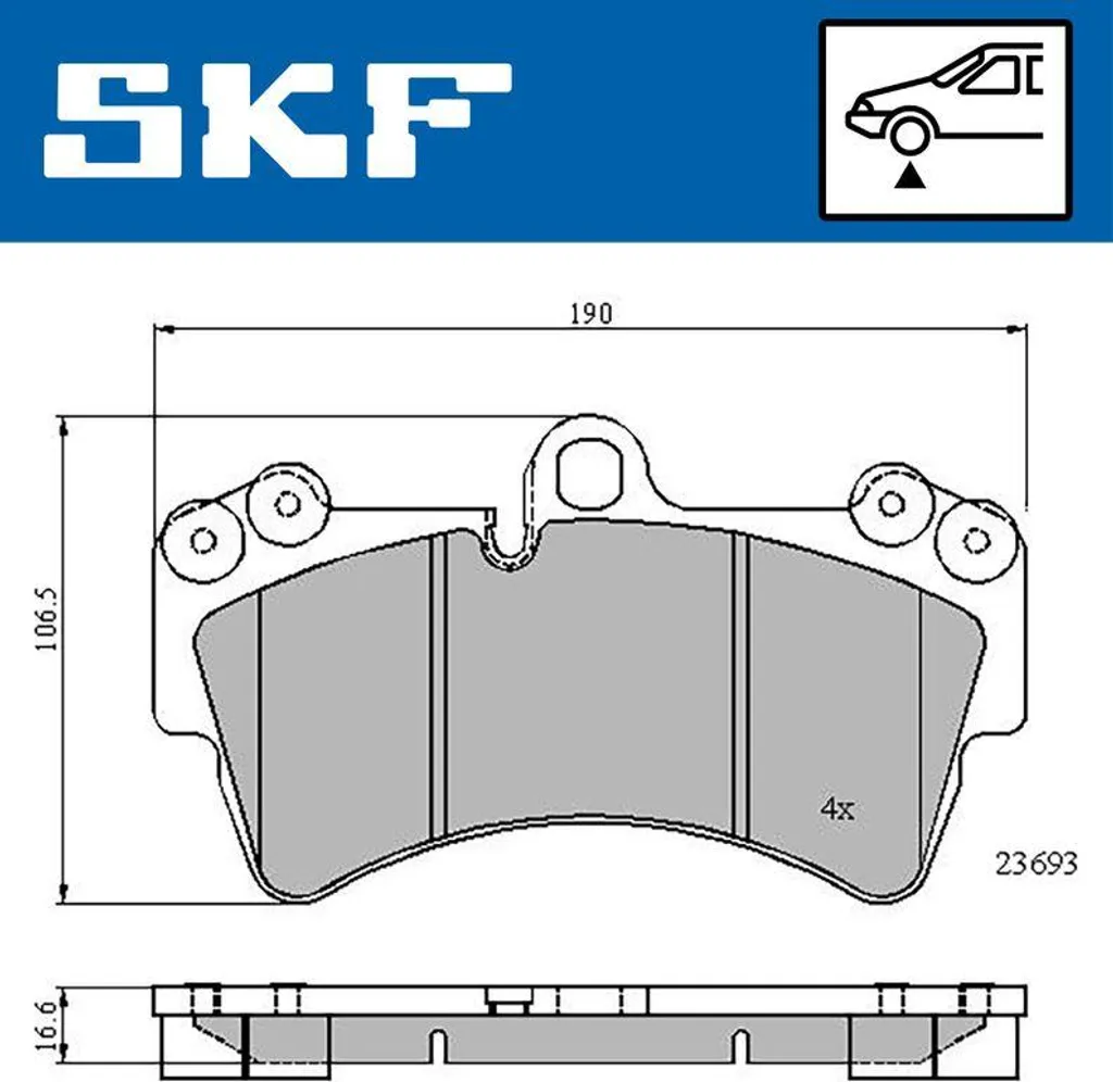 Plaquettes de frein SKF VKBP 80370 : Qualité OE 7L0698151A Haute Sécurité
