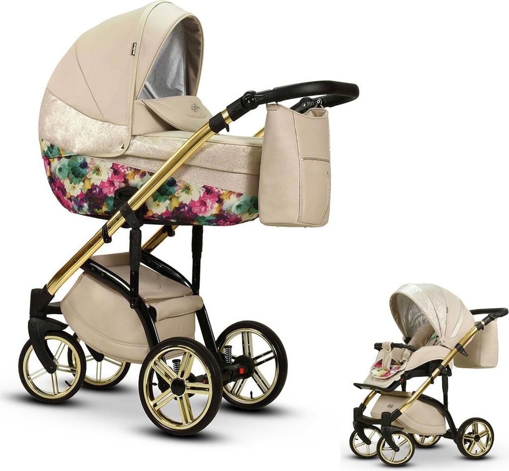 Kinderwagen-Set Vip Lux 2 in 1 inkl. Sportsitz und umfangreichem Zubehör in Farbe Molokai Duot - in 21 Farben erhältlich