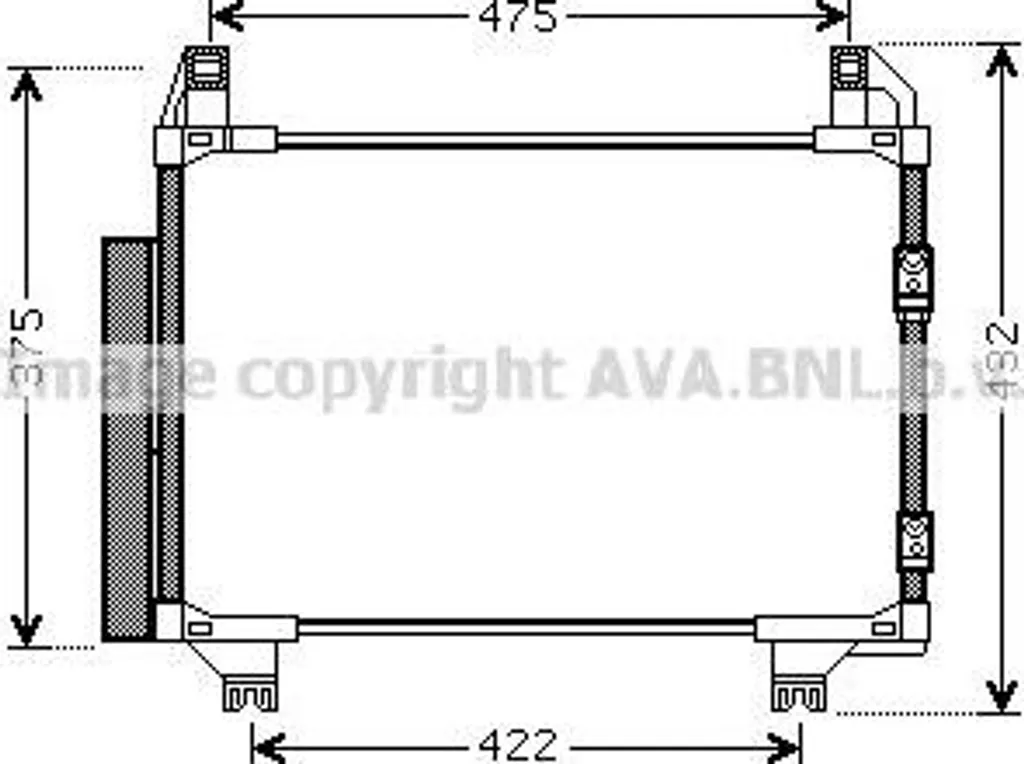 Condensateur climatisation voiture compatible Toyota Yaris et Verso