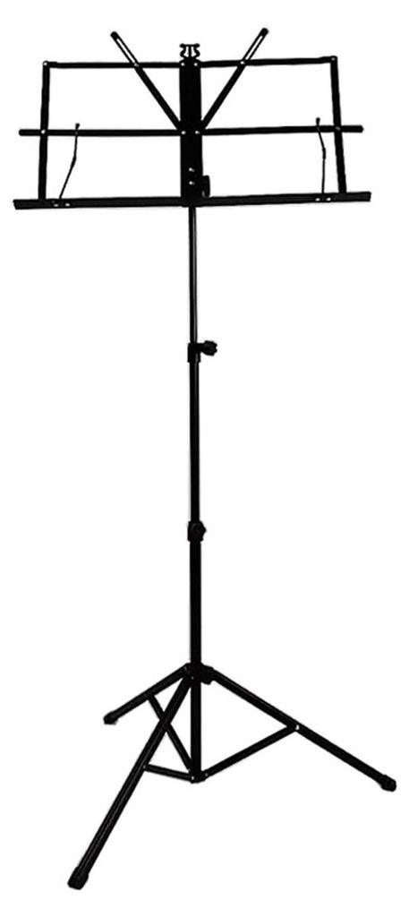 Notenständer, tragbar, verstellbar, faltbar, Eisen, Gummi, PP, für Gitarrenspieler, Instrumentenzubehör, Schwarz