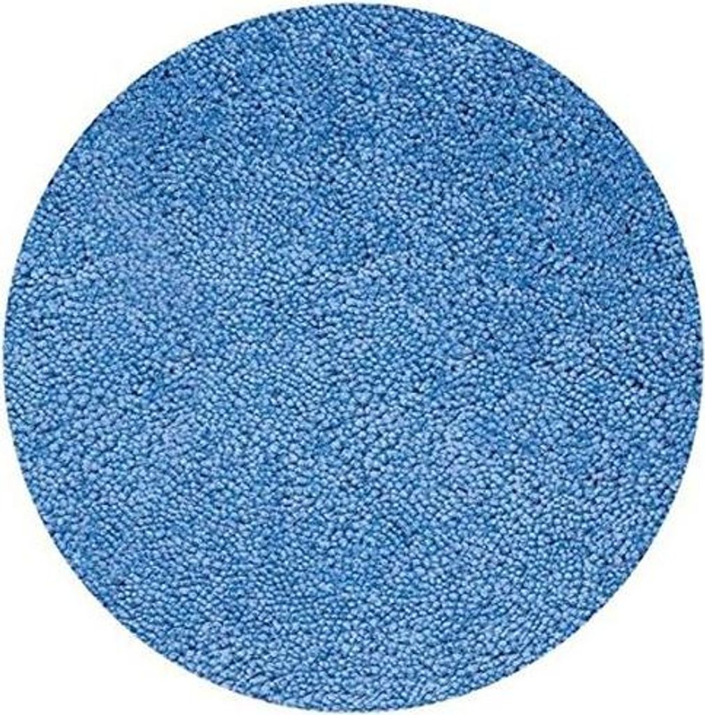 Spirella Badteppich Badematte Duschvorleger Mikrofaser Hochflor | flauschig | rutschhemmend | geeignet für Fußbodenheizung |60 cm Rund | Blau