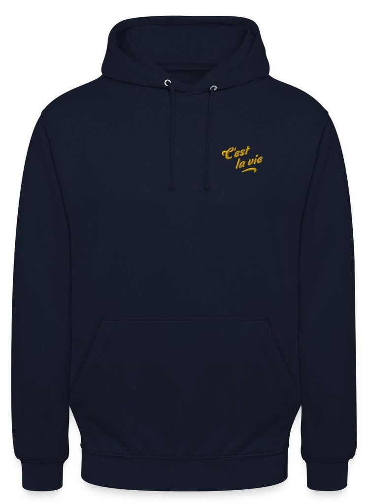 Spreadshirt C'est La Vie Stick-Motiv Uni Hoodie, 4XL, Navy