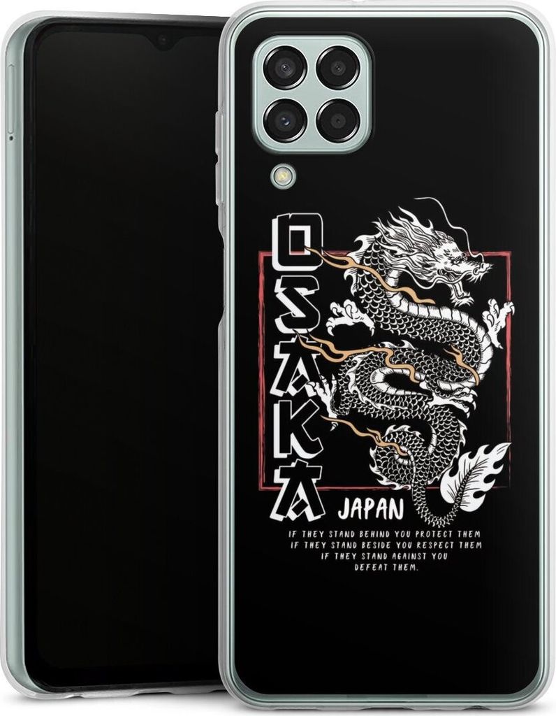 DeinDesign Handyhülle für Samsung Galaxy M33 5G Silikon Hülle Case Smartphone Schutzhülle Drache Japan Meer