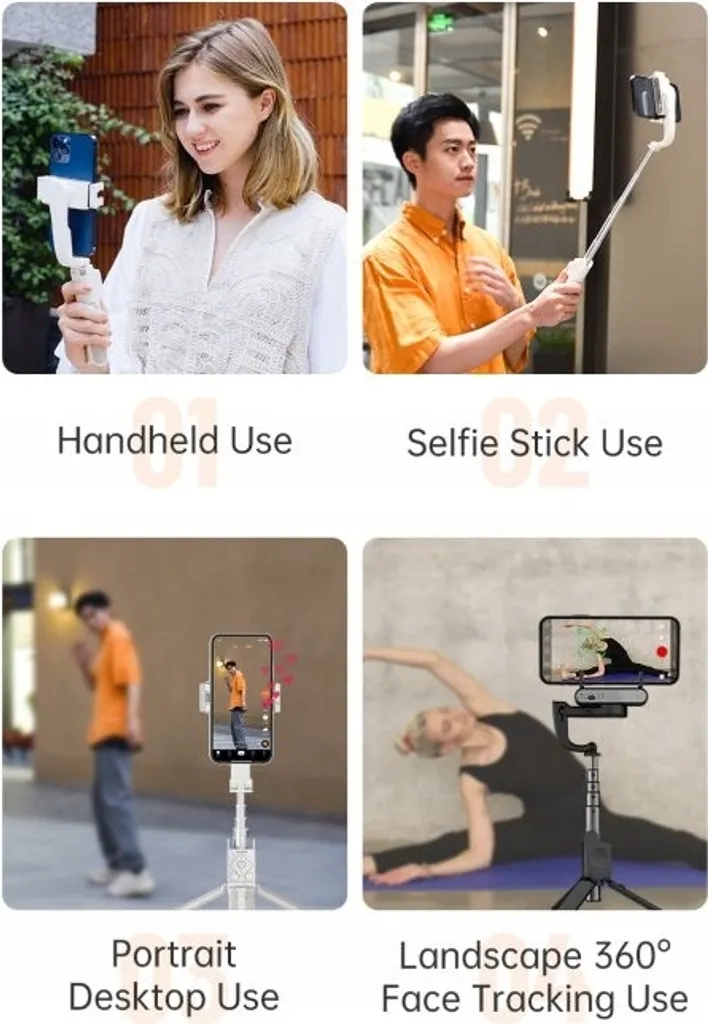 Hohem iSteady Q Nero: Stabilizzatore Smartphone 4-in-1 e Gimbal Desktop - 16