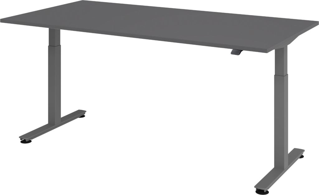 bümö Schreibtisch elektrisch XMST - Nachbildung: Graphit, Gestell: Graphit, Größe: 200 x 100 cm