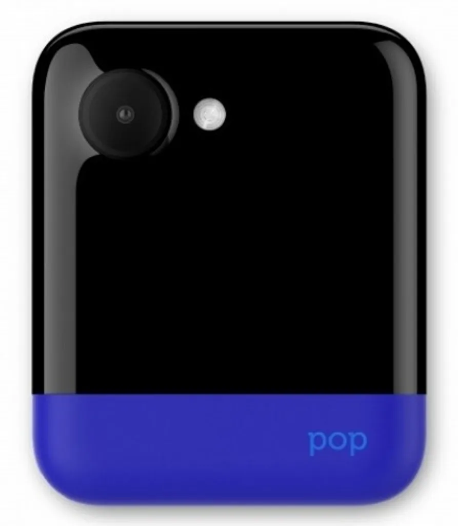 Appareil photo POP bleu impression sans encre technologie Zink 2x3