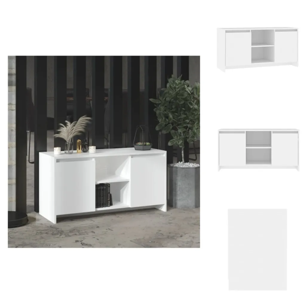 mobile TV vidaXL bianco 102x37,5x52,5 cm in legno - Mobili TV