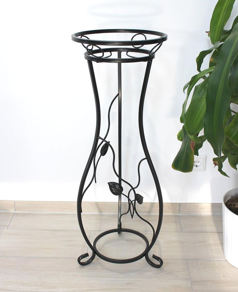 Colonna per fiori, colonna decorativa, piedistallo, colonna, colonna, in vetro nero (30 x 30 x 90 cm