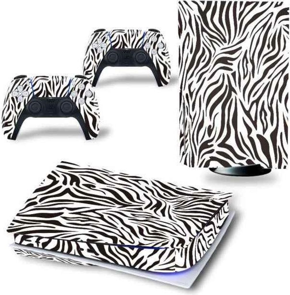Konsolen- und Controller-Aufkleber für PS5, PlayStation 5 – Performance-Gaming-Skin – Schutzzubehör – Weiß und Schwarz