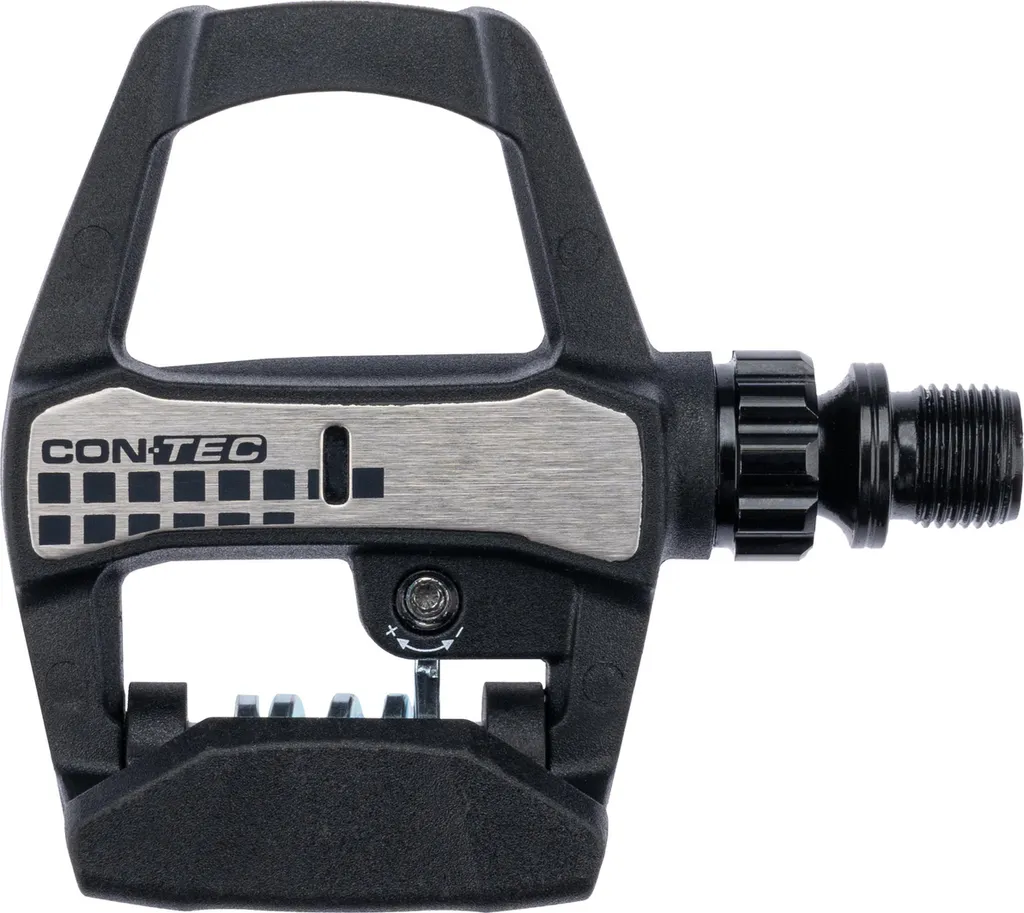 Pédale Unilatérale CONTEC CT Slap LK Noire avec Axe Robuste en Acier CrMo