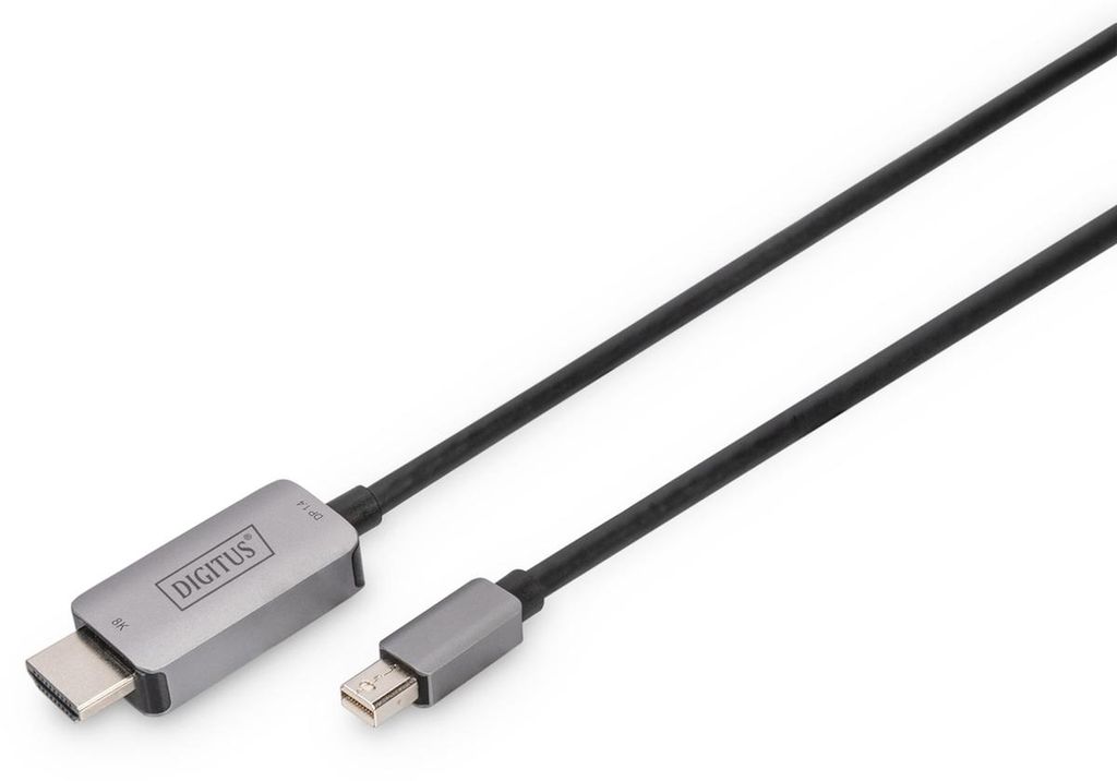 DIGITUS 8K Mini DisplayPort zu HDMI Kabel, 60Hz, Alu Produktbild 