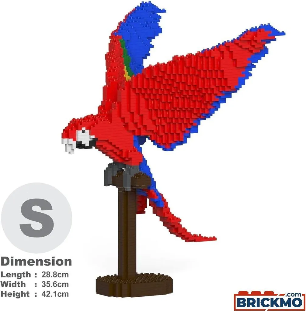 Puzzle 3D Ara Rouge Scarlet Macaw JEKCA - Jeu de Construction en Briques