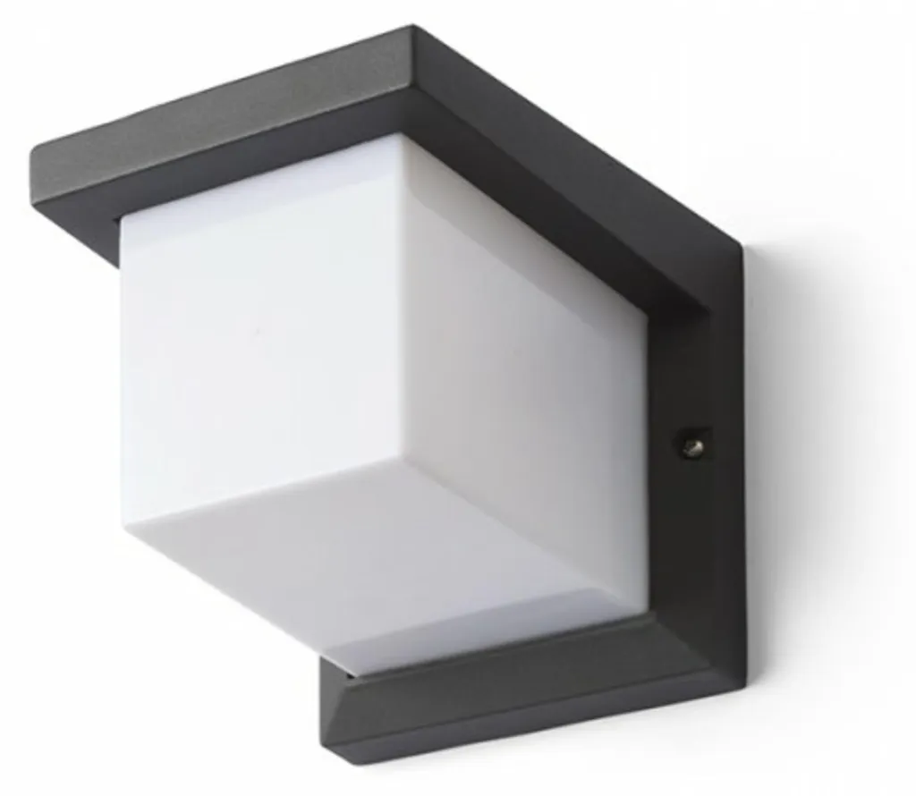 Applique SQ Anthracite HIDE 230V LED E27 15W IP44 - Design Carré Moderne
