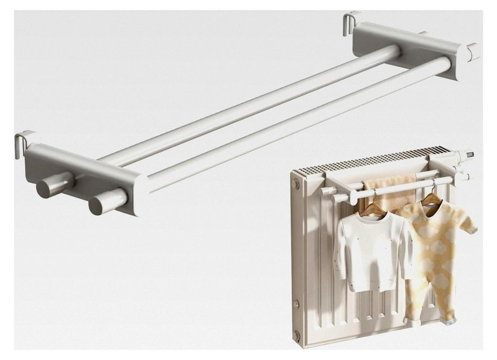 Kühlerhandtuchschiene 50 cm hitzebeständiger Handtuchhalter mit doppeltem Paneel für Handtücher, Kleidung und Spielzeug