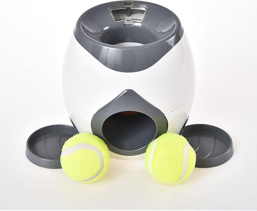 Tennisball-Belohnungsautomat fš¹r kleine und mittelgro?e Hunde. Automatisches Herunterrutschen des Tennisballs fš¹r interaktives Hundetraining.