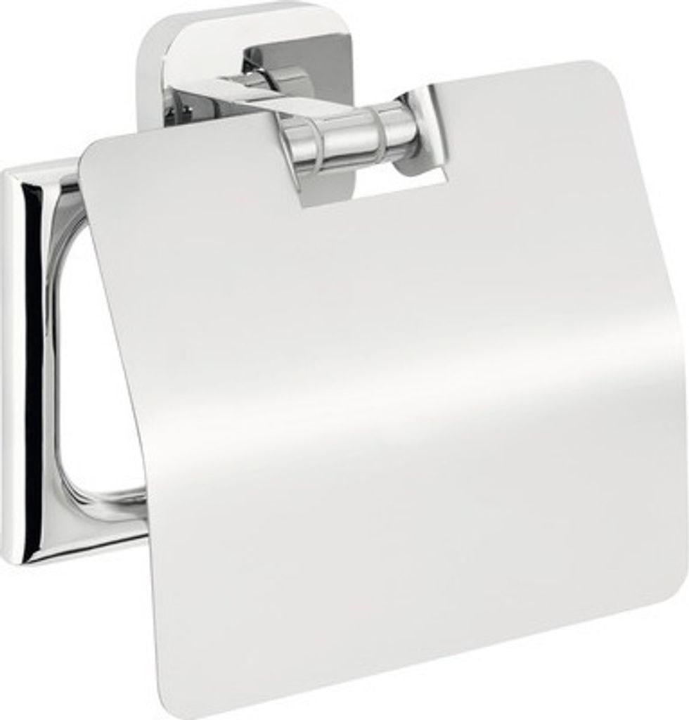 tesa ELEGAANT Toilettenpapierhalter mit Deckel, verchromt - Produktbild 