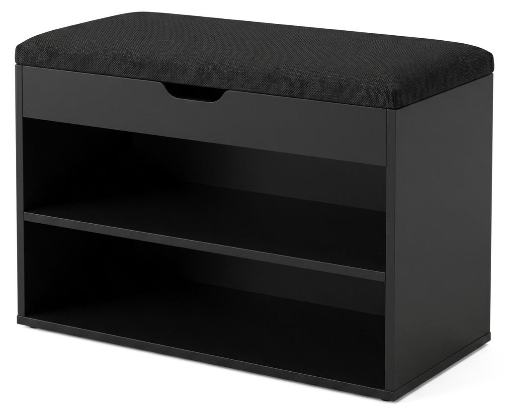 Schuhschrank mit Sitzfläche LEVA, 60 x 30 x 47 cm Produktbild 