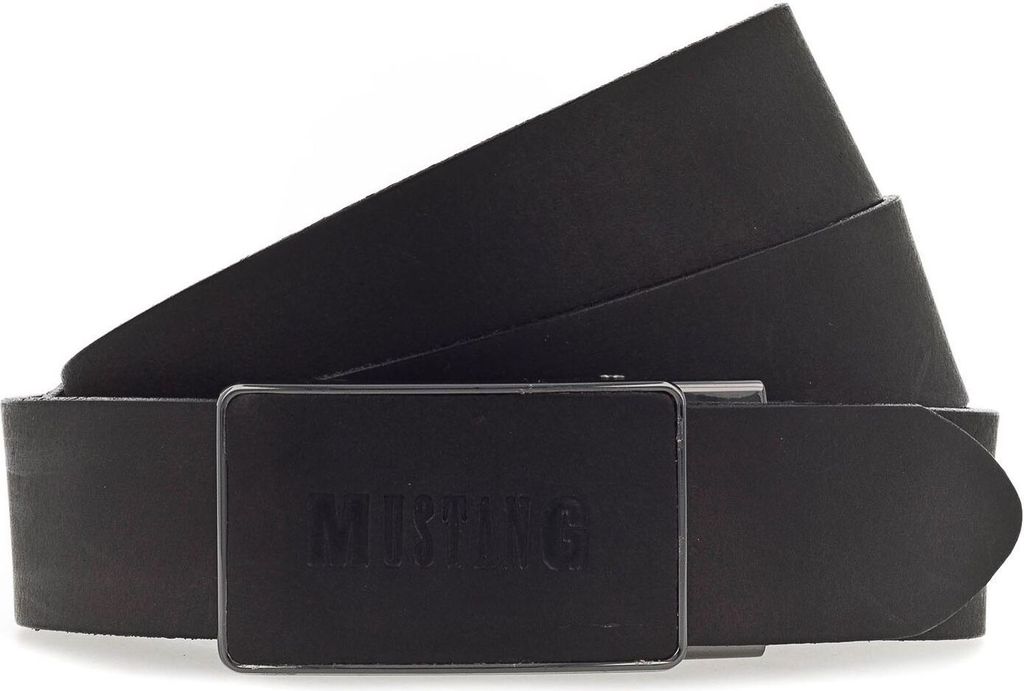 MUSTANG Leder Gürtel Male Belt W115 Dark Brown braun