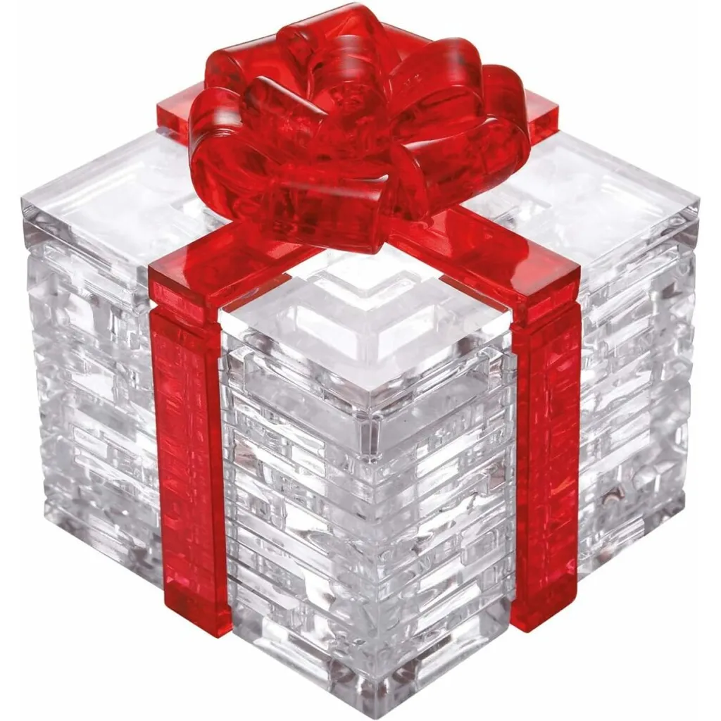 HCM Kinzel Crystal Puzzle 3D: Orsacchiotto In Pezzi Trasparenti, 41 Pezzi, Da Costruire