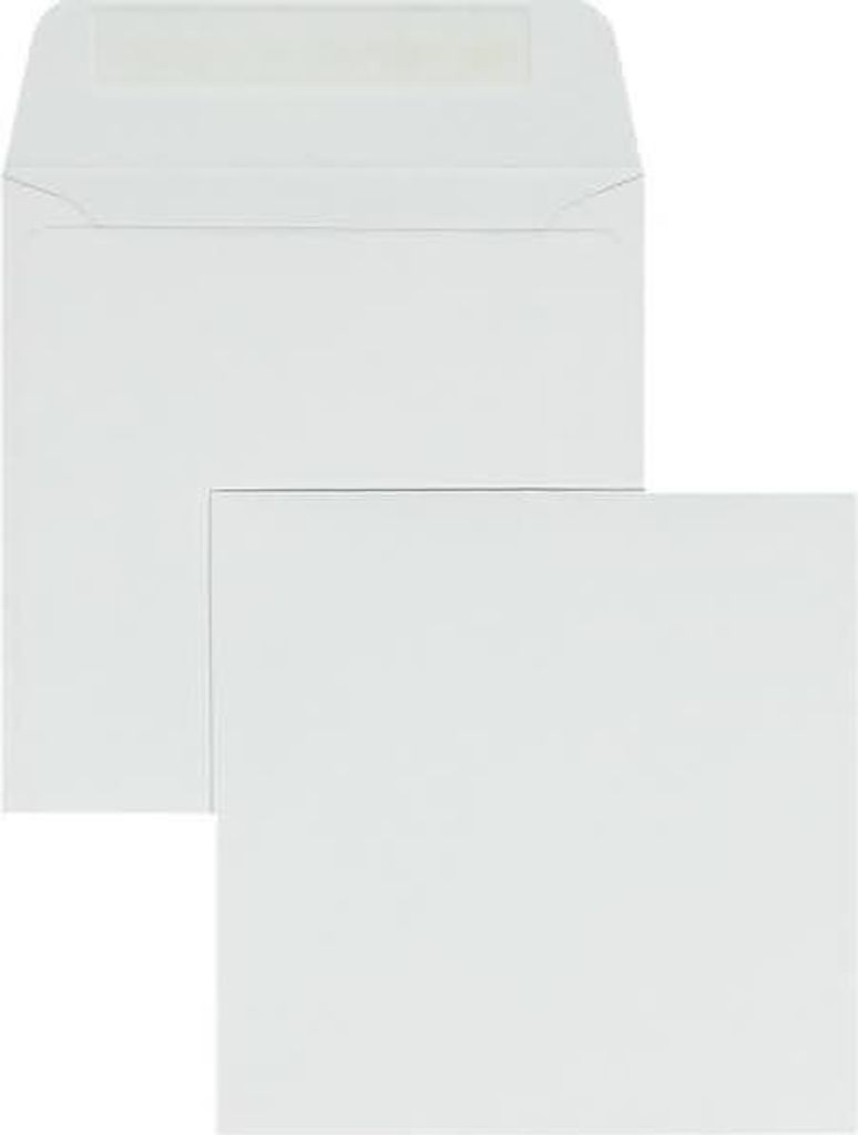 Briefumschläge 165x165mm 100g/qm haftklebend VE=100 Stück weiß