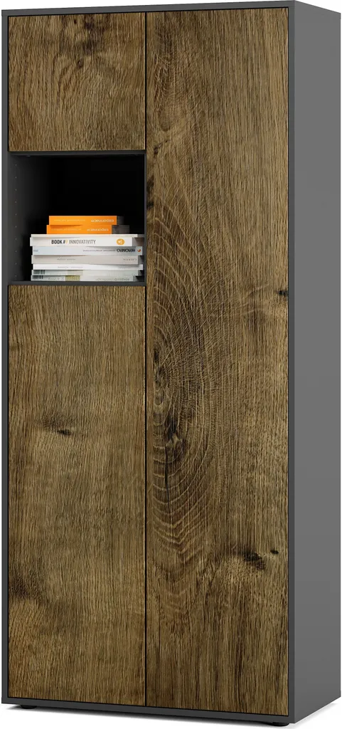 Armoire de bureau pour dossiers et archives Amira T10 Anthrazit 180cm
