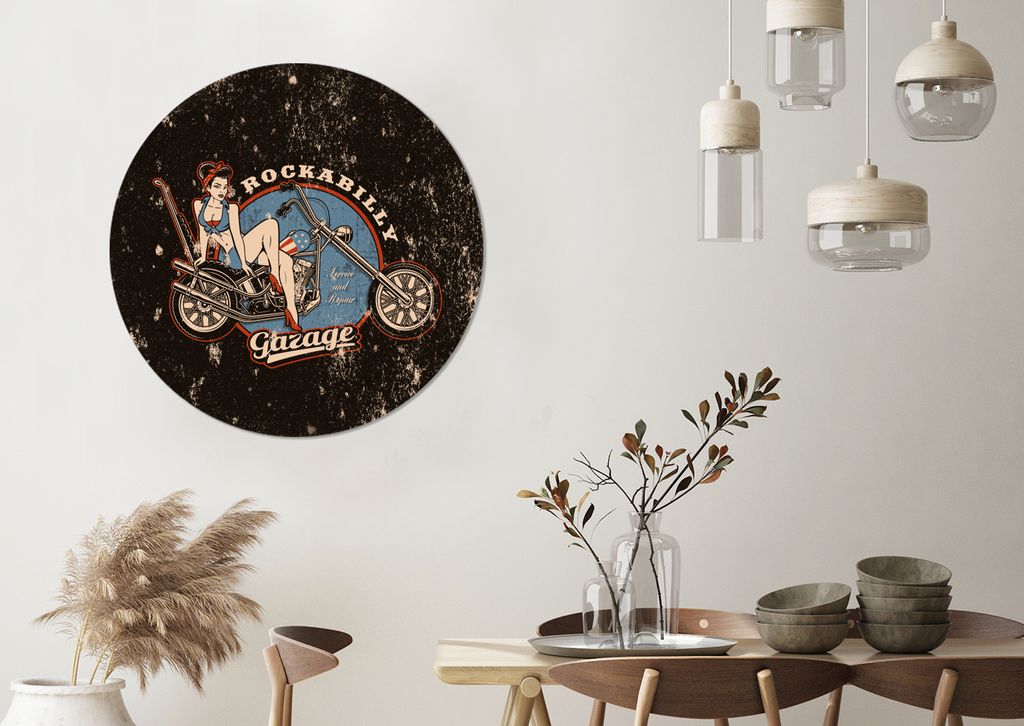 MuchoWow - Wand-Kreis - Wohnzimmer - Bild - Runde - Wanddeko - Dibond - Kunstdrucke