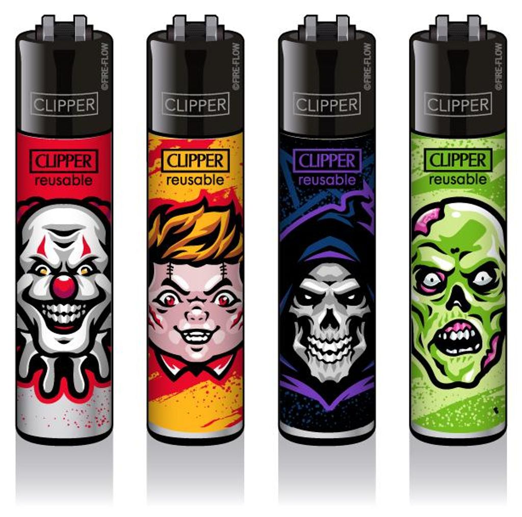 Clipper Feuerzeuge - 4er Set: HORROR Produktbild 