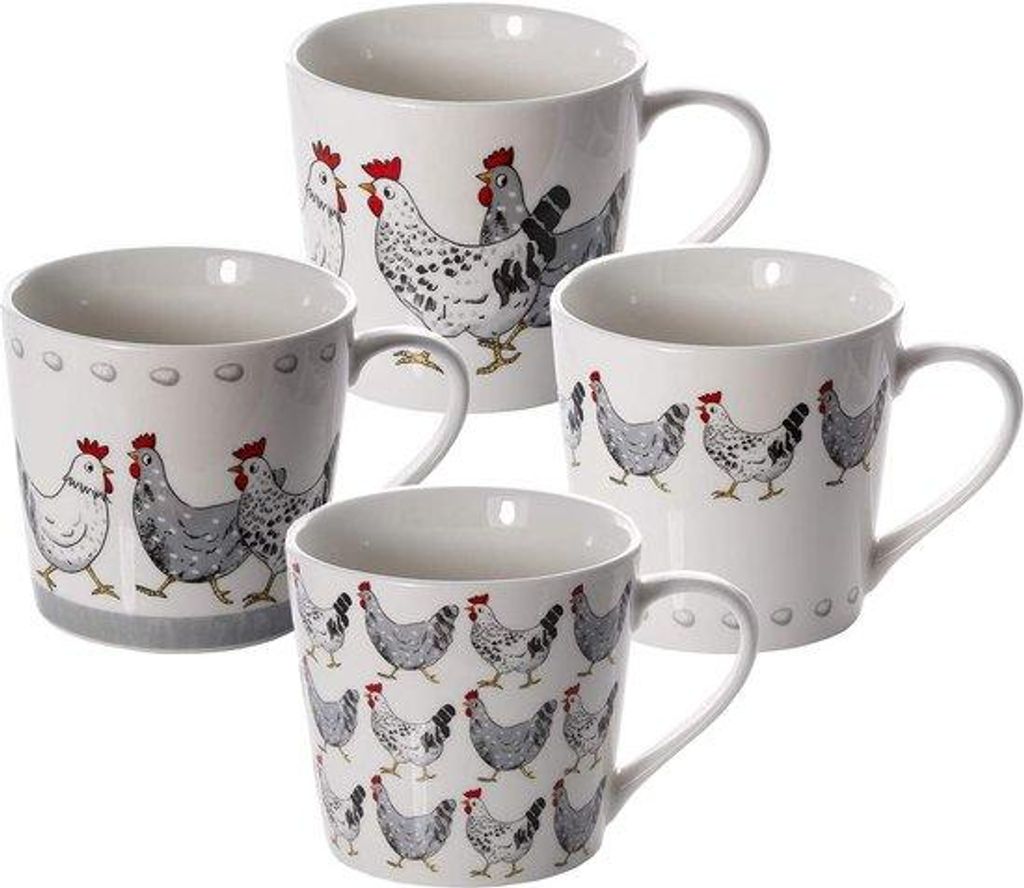 Edle Kaffeebecher Set dunkelblau Keramik