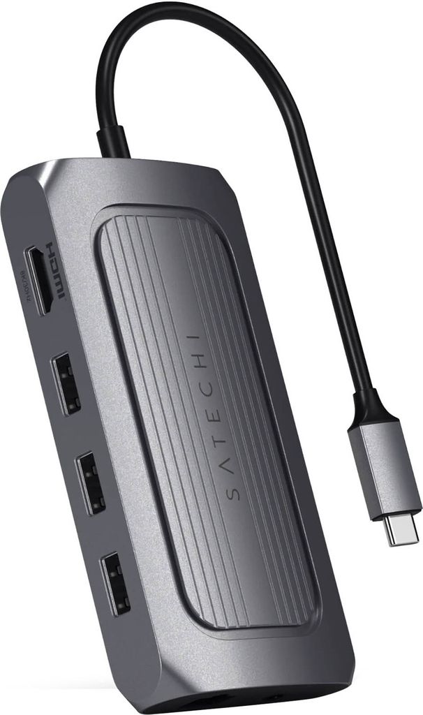 Satechi ST-U4MA3M Laptop-Dock und Replikator of ports USB Typ C Grau