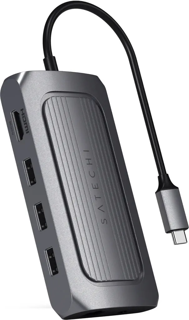 Satechi ST-U4MA3M Station d'accueil USB-C Multiports Gris pour Laptop
