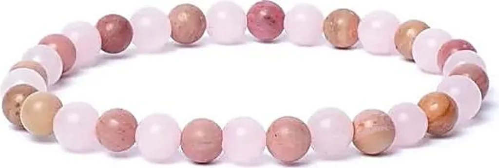Bracelets Élastiques Quartz Rose et Thulite AA - Fini les Fermoirs
