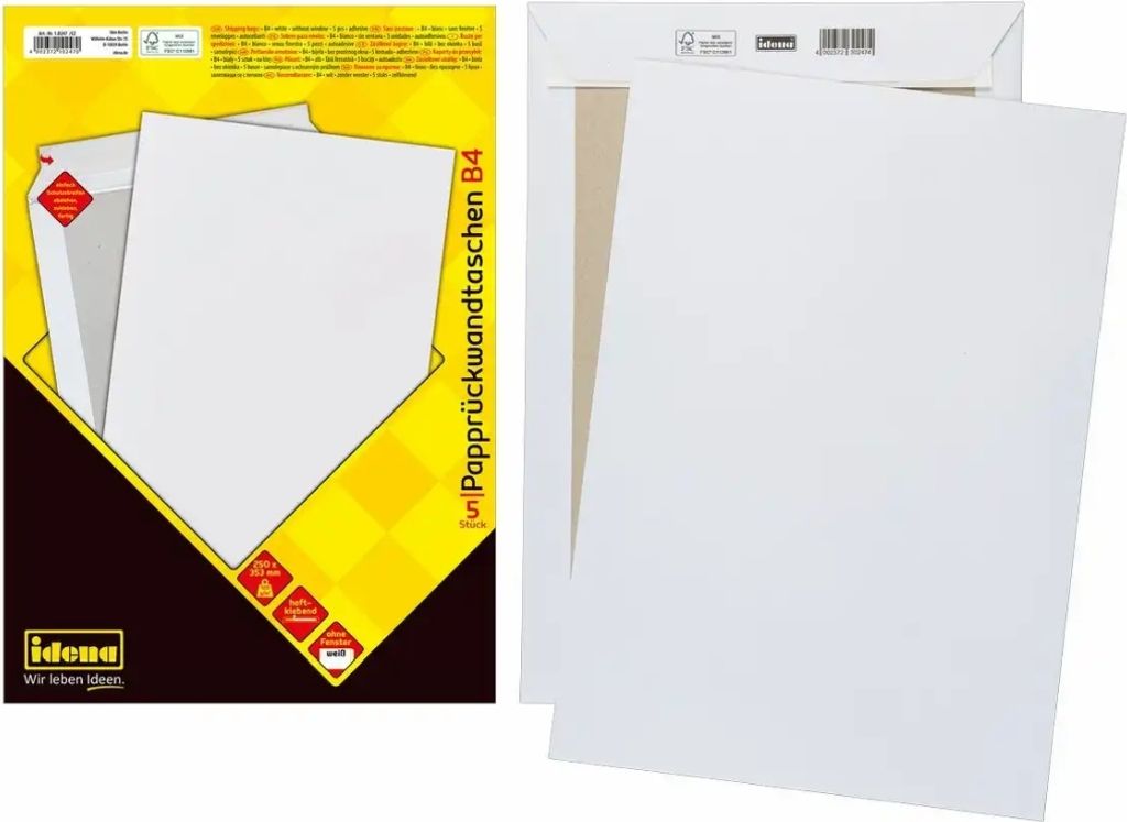Idena VT B4 weissMix Rückwand,hk,120g/m²,5Stk.