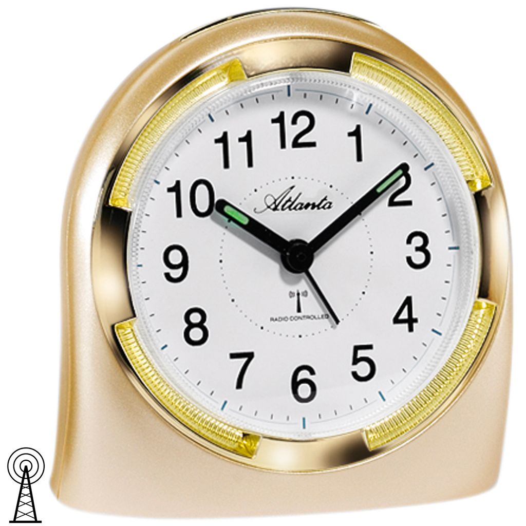 Atlanta 1404/9 Wecker Funk Funkwecker analog golden mit Produktbild 