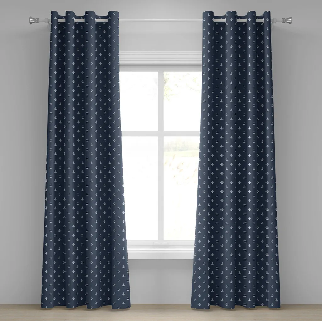 Set Tende ABAKUHAUS Blu Navy Occhielli: Qualità Satinata 280x245
