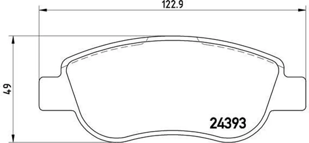 Jeu de plaquettes de frein avant pour Palio Brembo P68049 OE77363782