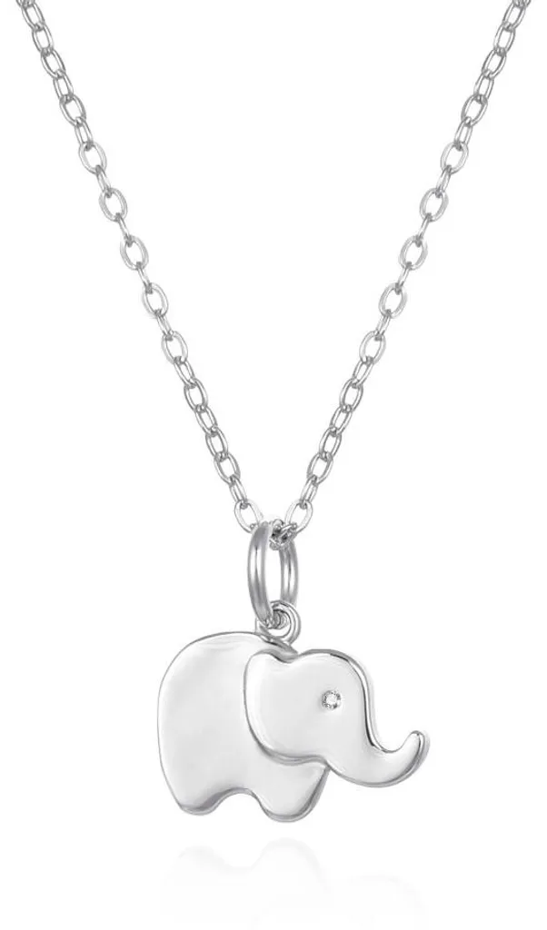 Collier Argent Éléphant AGS1553 - Cadeau Idéal pour la Chance et Soi