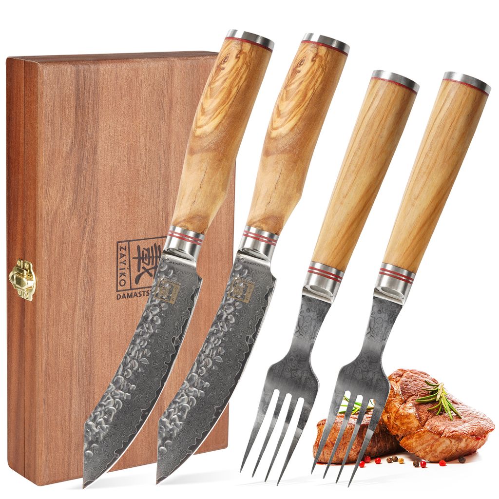 Zayiko Damast 2er Steakmesser + GabelSet Kaufland.de
