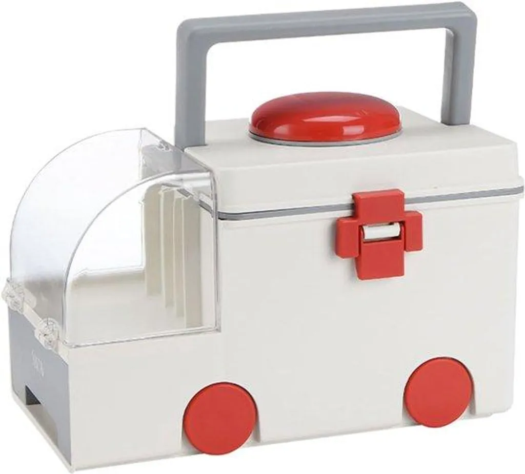 Trousse de secours grise avec poignée et kit complet premiers soins