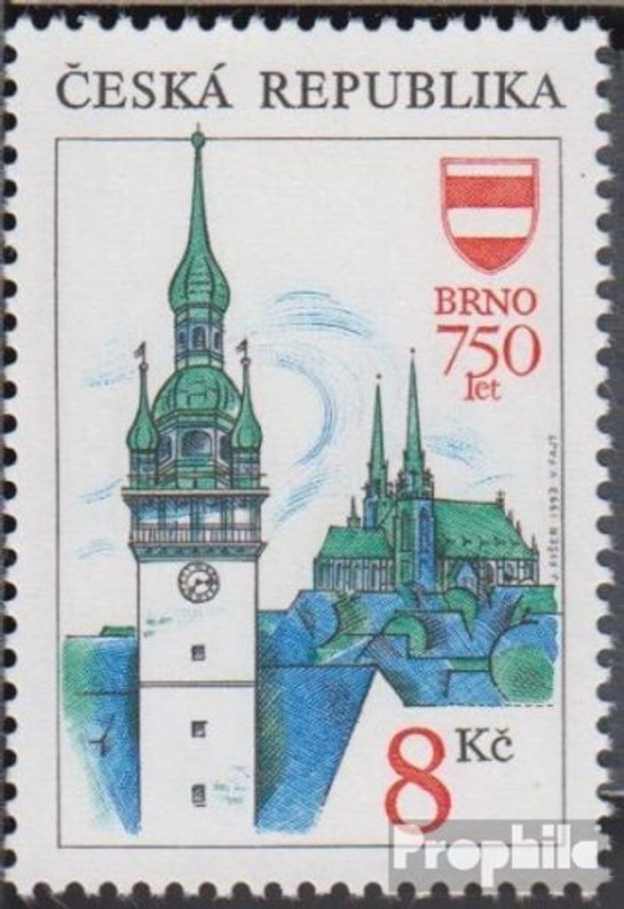 Briefmarken Tschechien 1993 Mi 9 (kompl.Ausg.) postfrisch Heimat