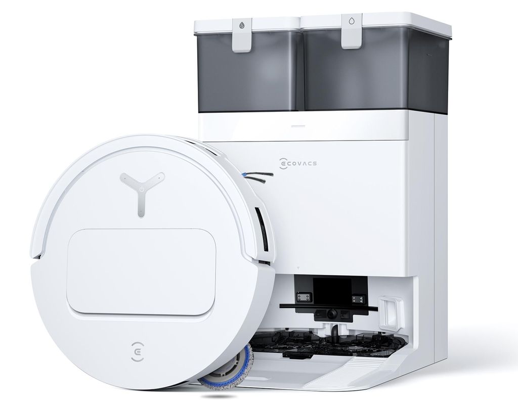 Ecovacs DEEBOT T50 OMNI Gen3, Beutellos, Weiß, Rund, Produktbild 