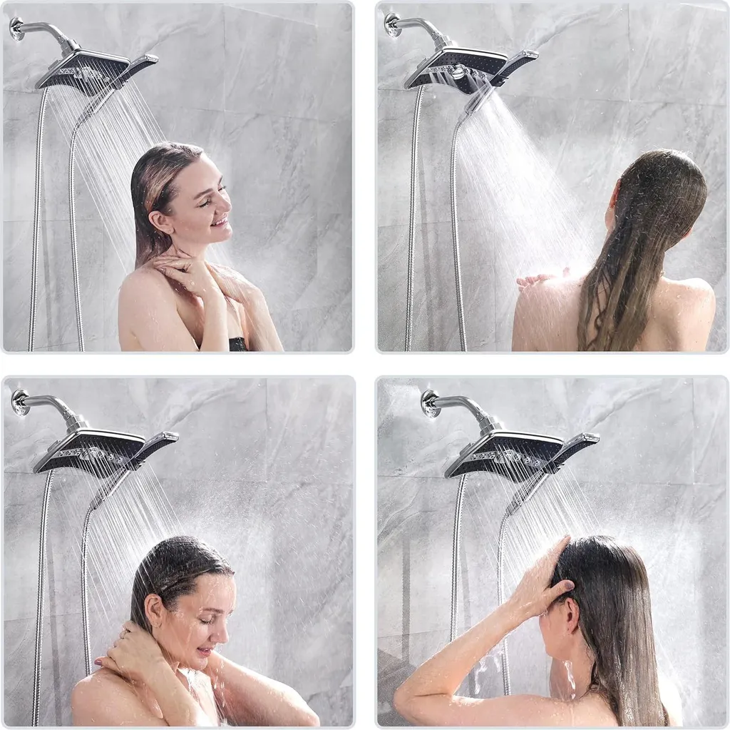Douche de Pluie et Douchette Flexible pour une Relaxation Totale Inox