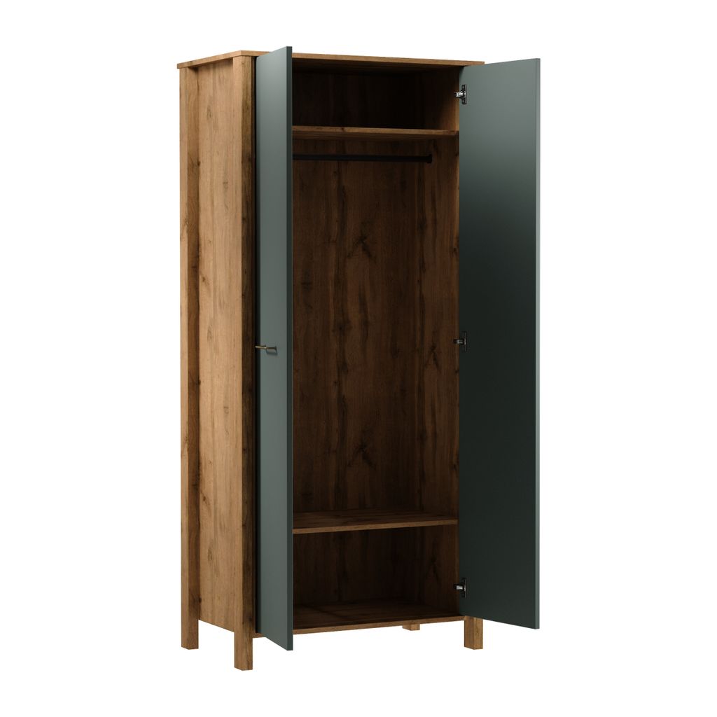 AX LIVING Armoire de plain-pied Iseonia S2P, chene Wotan & Image du produit 