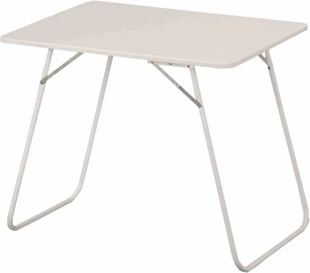Table pliante 60x80 cm gain de place : plateau blanc robuste et lavable