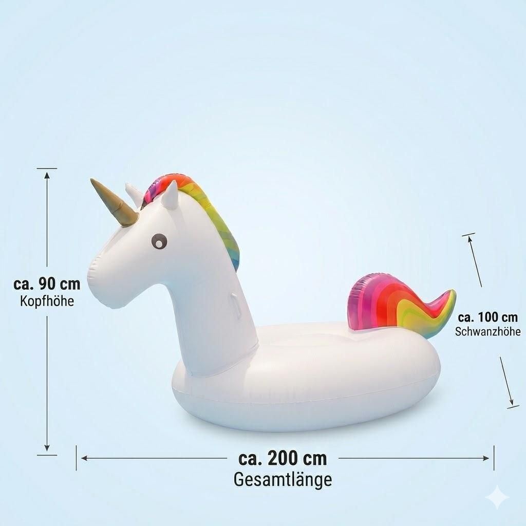 Großes aufblasbares Einhorn – Riesen Pool- und Strandfloß Produktbild 