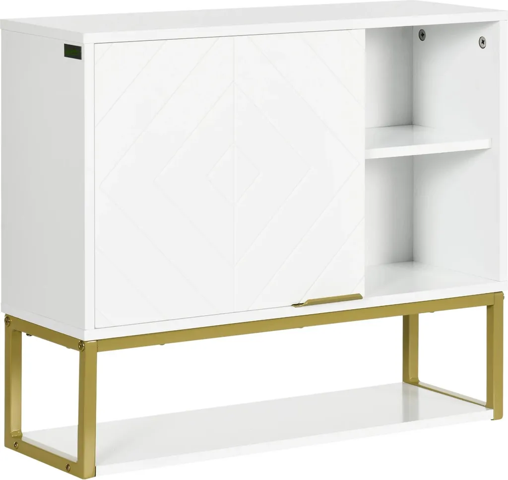 Armoire de bain murale blanche pour ranger vos flacons sans encombrer
