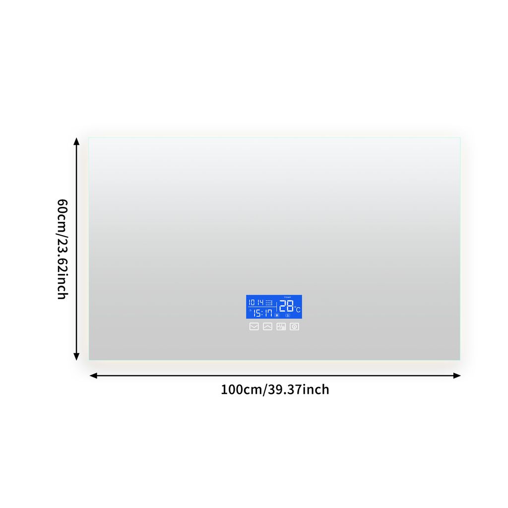 Miroir de salle de bain avec éclairage LED - 100 x 60cm, Image du produit 