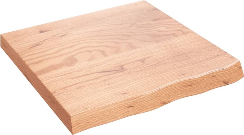 vidaXL Waschtischplatte Hellbraun 60x60x(2-6) cm Massivholz Behandelt