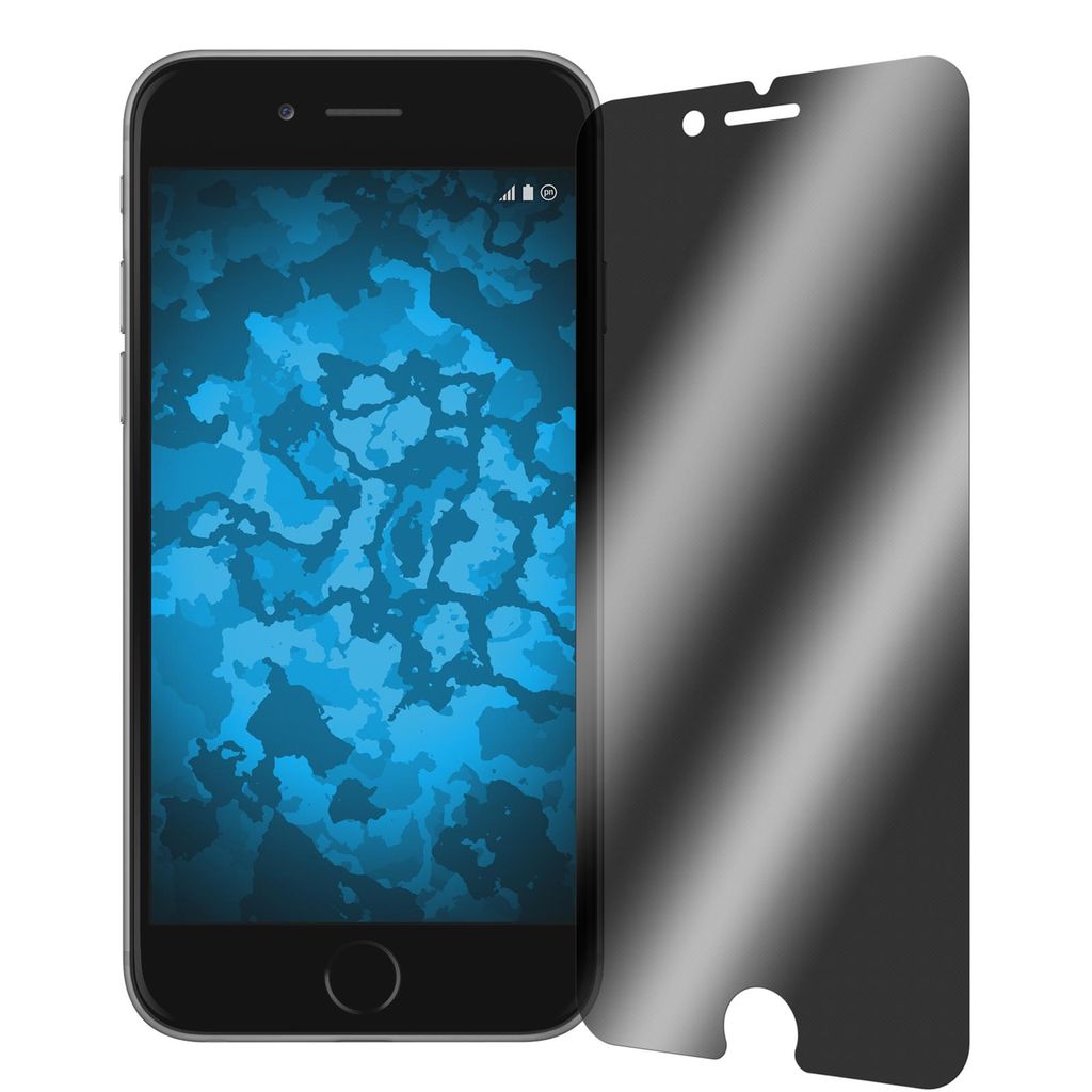 2er-Pack PhoneNatic Glas-Folie Privacy kompatibel mit Apple iPhone 6s / 6 - Panzerglas für iPhone 6s / 6