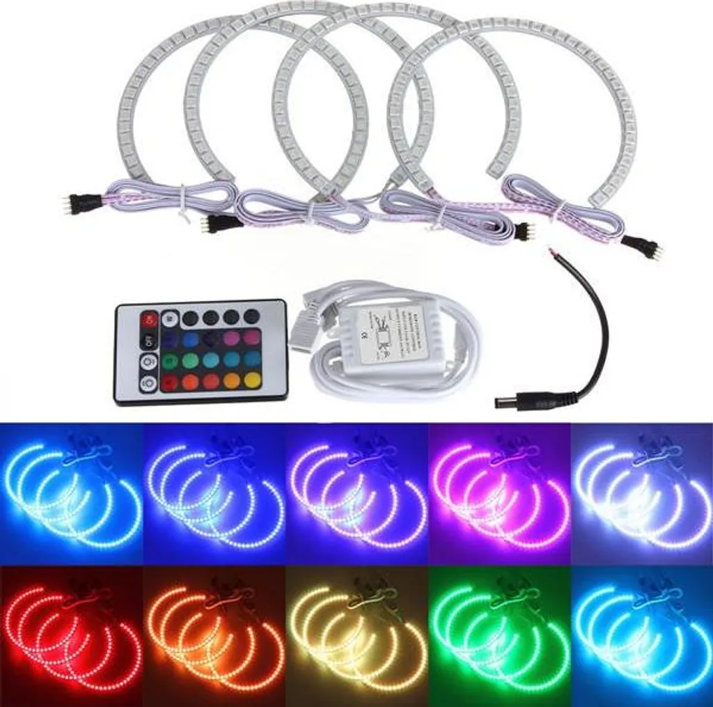 Kit Angel Eyes RGB BMW E36 E38 E39 E46 avec télécommande sans fil IR