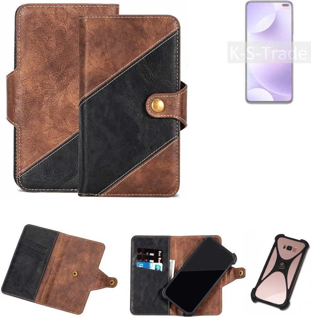 K-S-Trade Handyhülle Schutzhülle Bookstyle Case kompatibel mit Xiaomi Redmi K30 4G Klapphülle Cover Hülle Schutztasche 1x